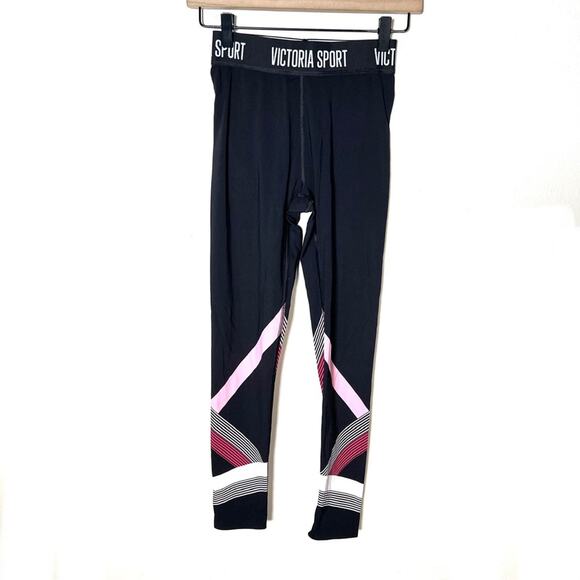 Victoria's Secret Pants - Victoria's Secret sport black and pink leggings athletic pants size XS B197